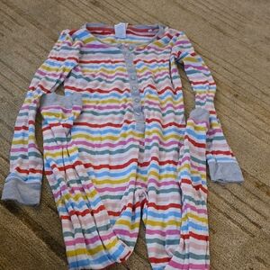 Mini Boden Colorful Striped Footless Pajamas
